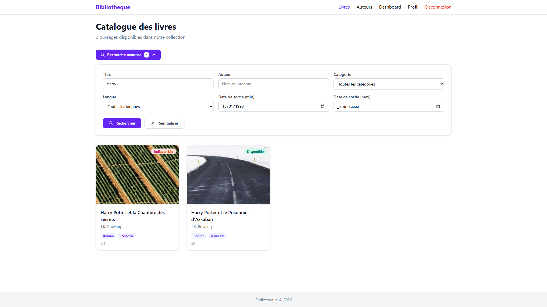 Recherche multi-critères