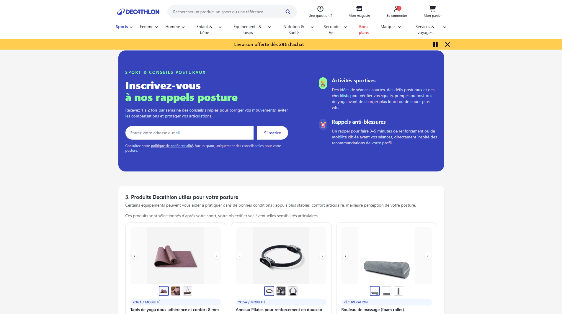 Recommandations d'exercices